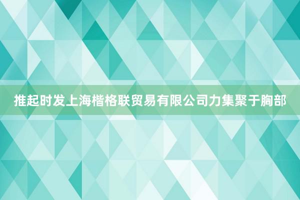 推起时发上海楷格联贸易有限公司力集聚于胸部